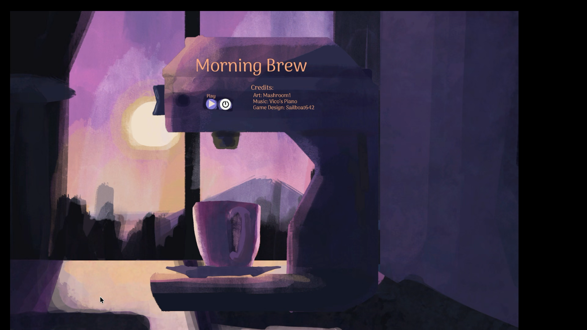 Zoomed out espresso machine scene